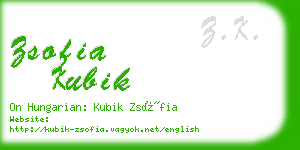 zsofia kubik business card